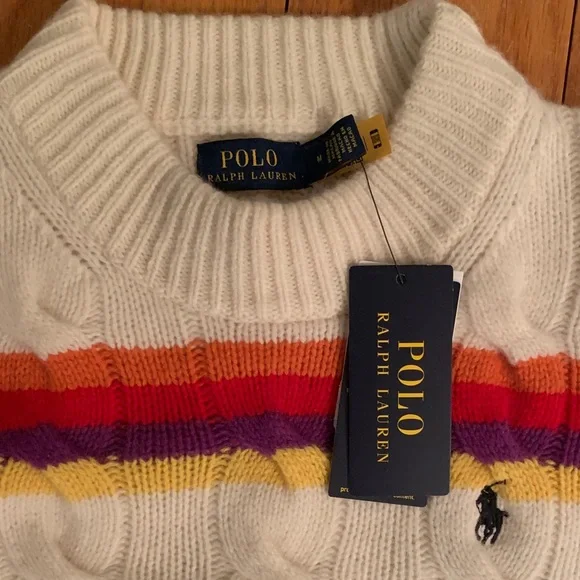 Ralph Lauren Multicolor Striped Crew Neck Sweater - Picture 2 of 8